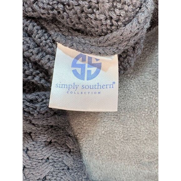 Simply Southern Women’s Sweater Grey Snap Tunic Size Medium - Picture 7 of 11